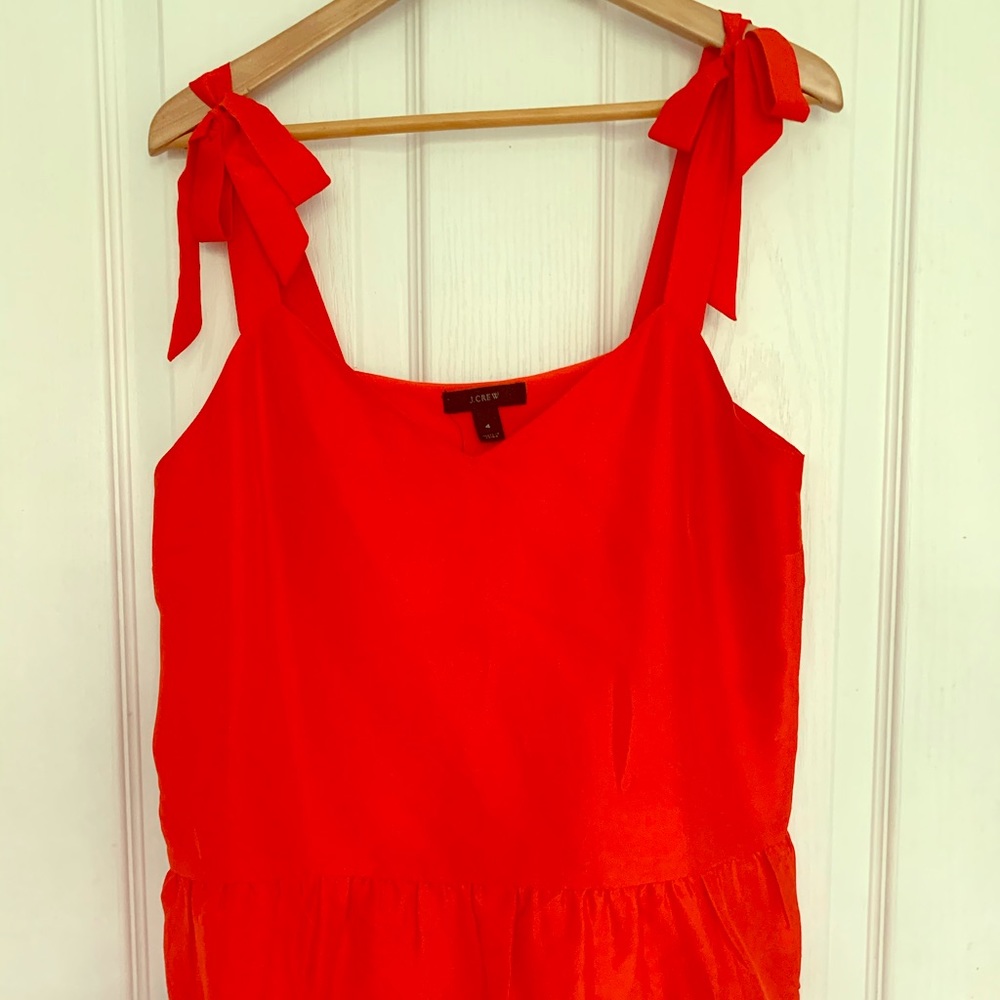 Jcrew silk peplum tank